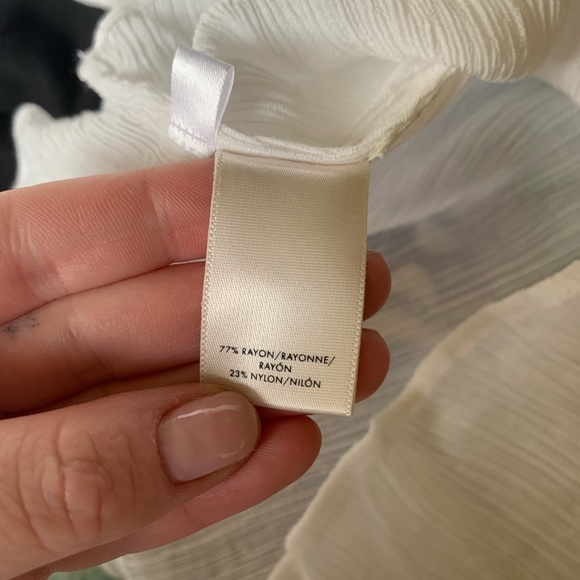 Ann Taylor white tie top - Picture 7 of 8